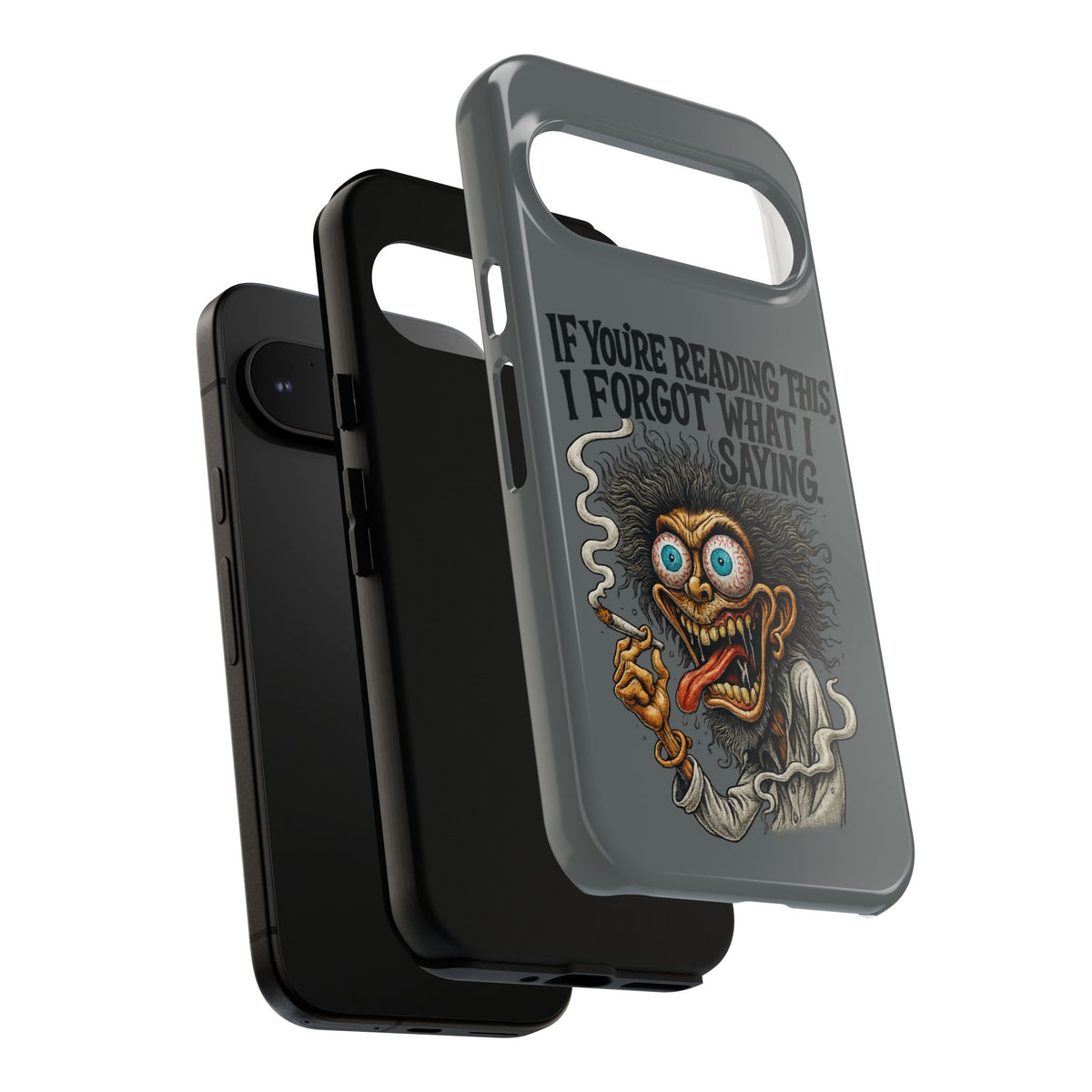 Phone Case — "If You're Reading This I Forgot What I Was Saying" Retro Crazy Cartoon Design