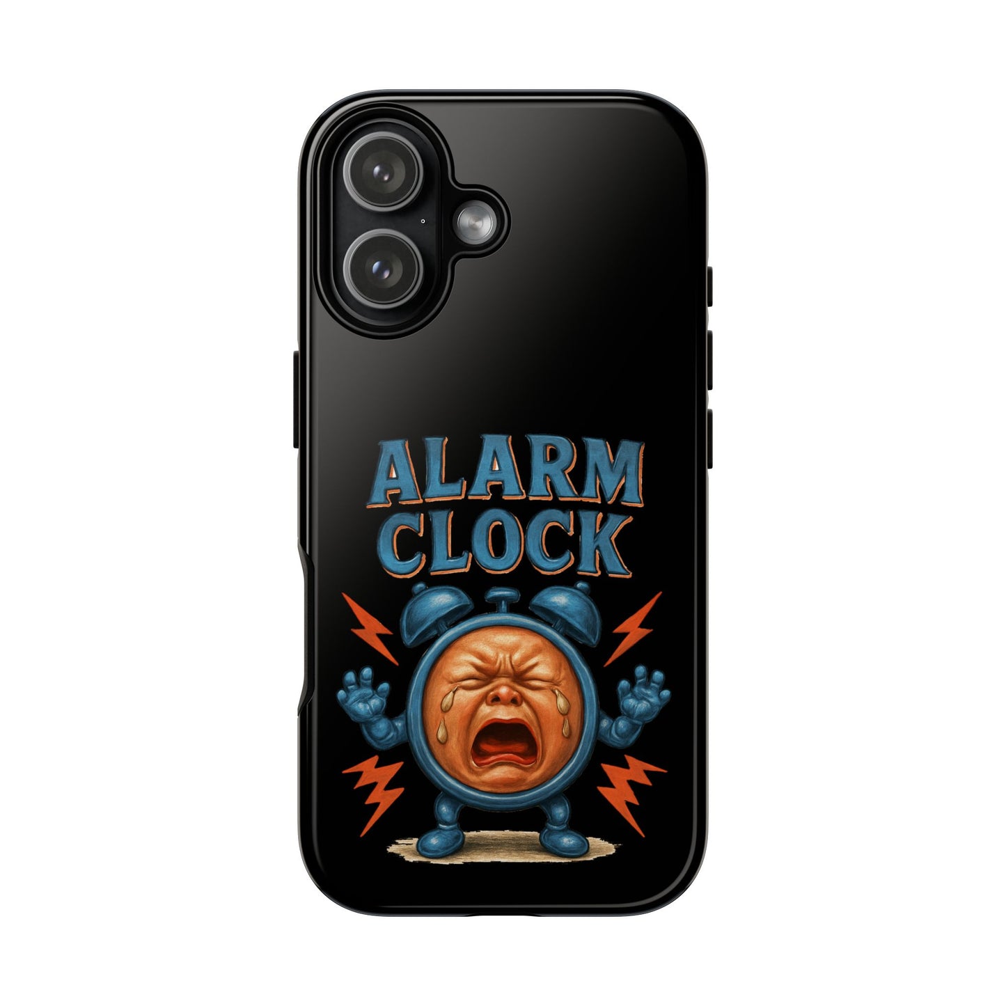Phone Case — "Alarm Clock" Retro Screaming Clock Protective Cover