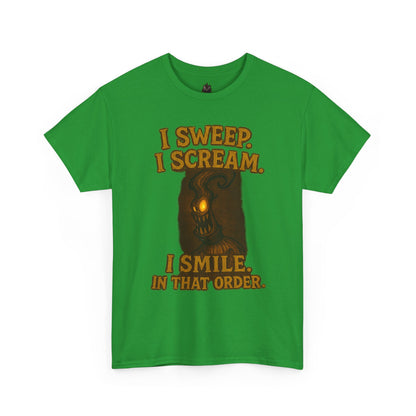 Creepy Pumpkin Lantern I Sweep I Scream I Smile T-Shirt