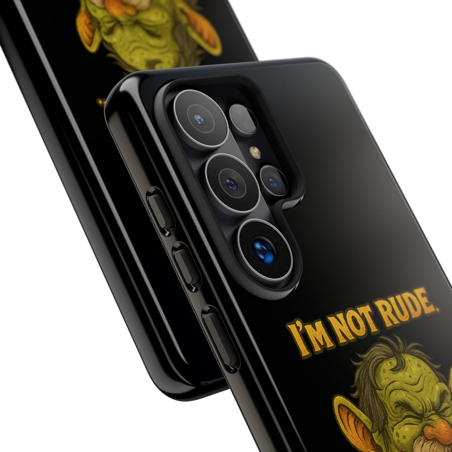 Phone Case – "I'm Not Rude, You're Just Exhausting" Funny Grumpy Troll Protective Cover