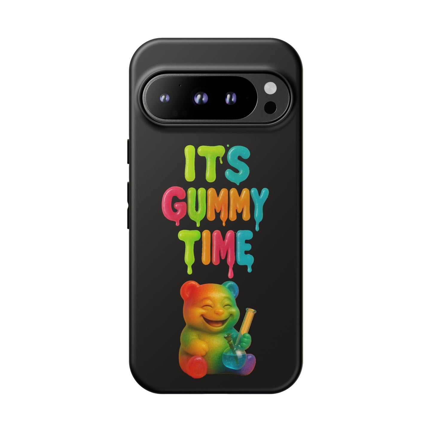 Phone Case — "It's Gummy Time" Rainbow Gummy Bear Protective Cover