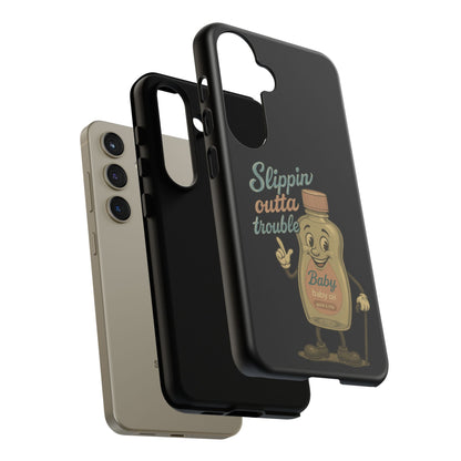 Phone Case — 'Slippin Outta Trouble' Retro Baby Oil Mascot