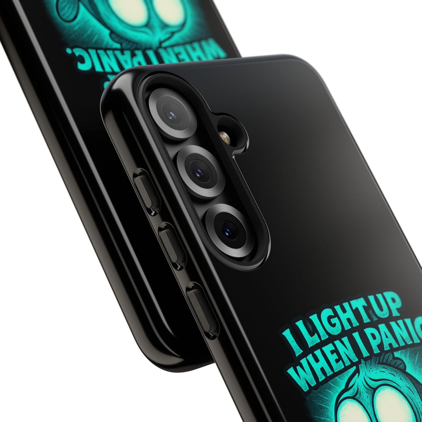 Phone Case — "I Light Up When I Panic" Glow Fish Anxiety Phone Case