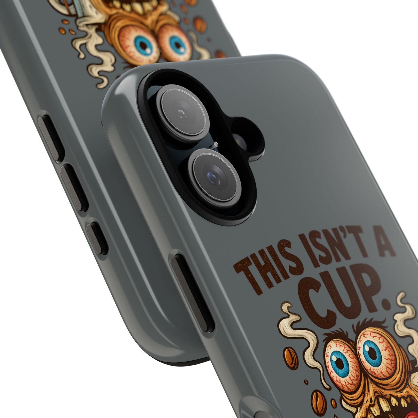 Phone Case — "This Isn't a Cup, It's a Cry for Help" Funny Coffee Monster Design