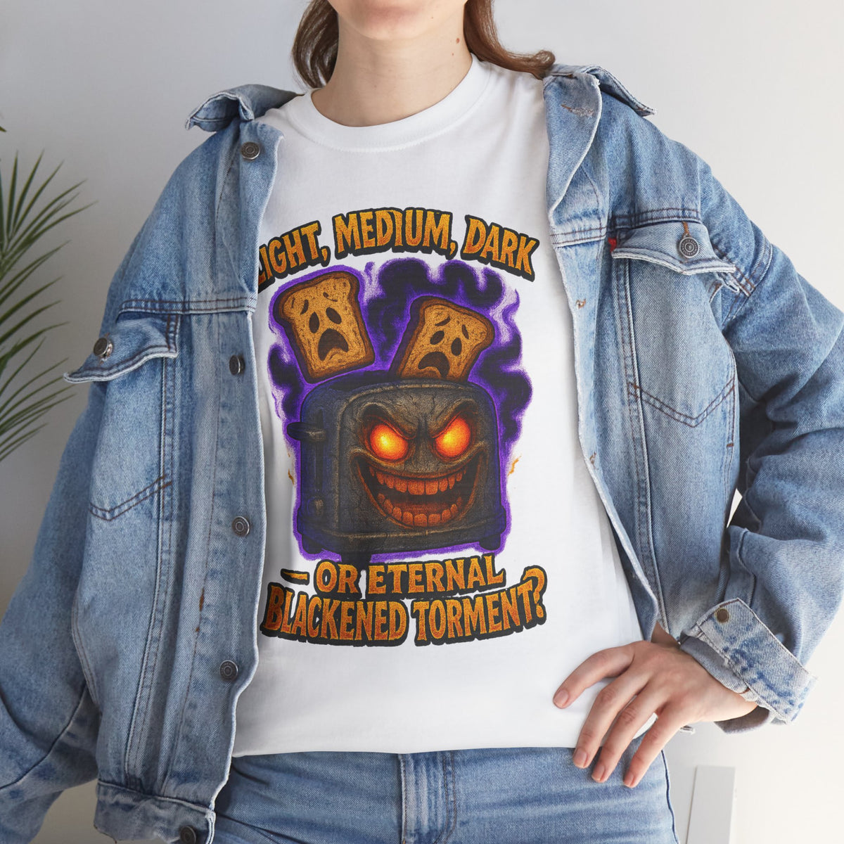 Spooky Toast Jack-o'-Lantern T-Shirt | Light Medium Dark or Eternal [...]