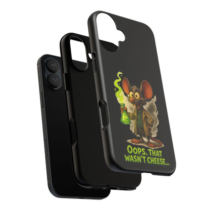 Phone Case — Funny Cartoon Rat "Oops That Wasn't Cheese" Protective Cover