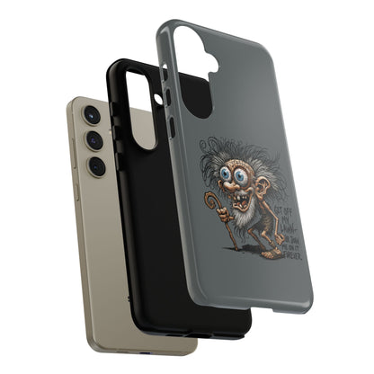 Phone Case — Funny Grumpy Troll Design: “Get Off My Lawn” Protective Cover