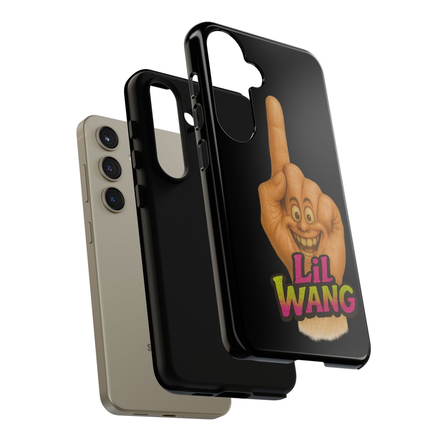 Phone Case — 'Lil Wang' Humorous Middle Finger Character Protective Cover