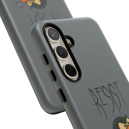 Resist Angry Penguin Phone Case — Protective iPhone Case with Bold Cartoon Design
