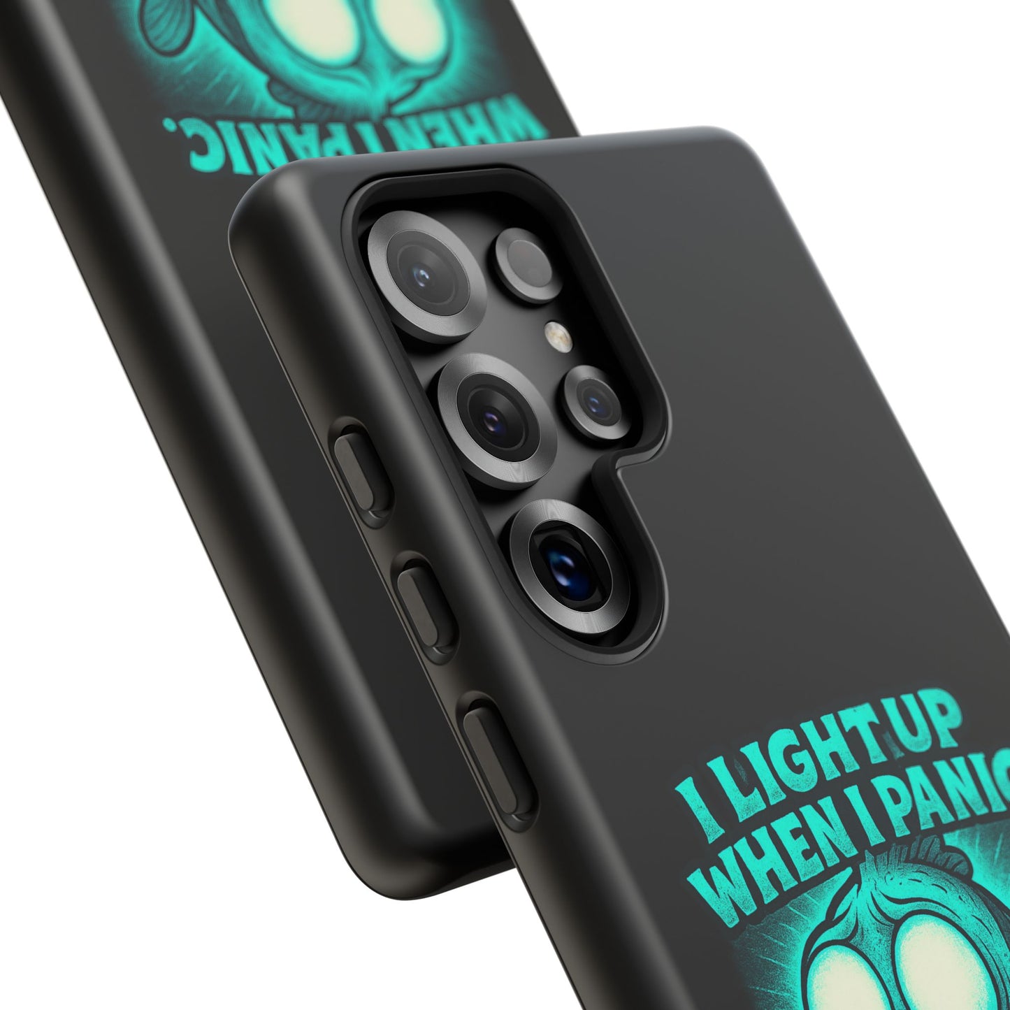 Phone Case — "I Light Up When I Panic" Glow Fish Anxiety Phone Case