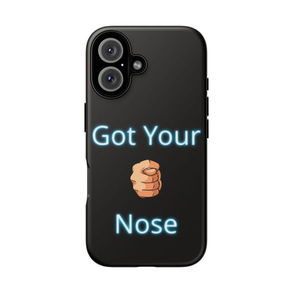 Got Your Nose Phone Case — Funny Neon Fist Design