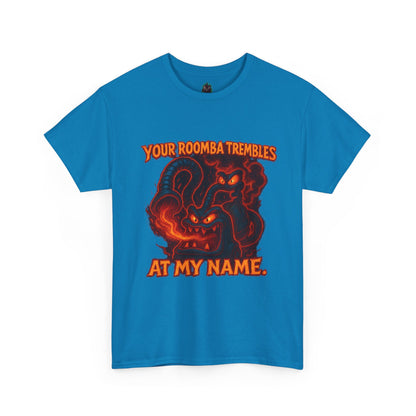 Your Roomba Trembles At My Name T-Shirt | Demon Cat Illustration