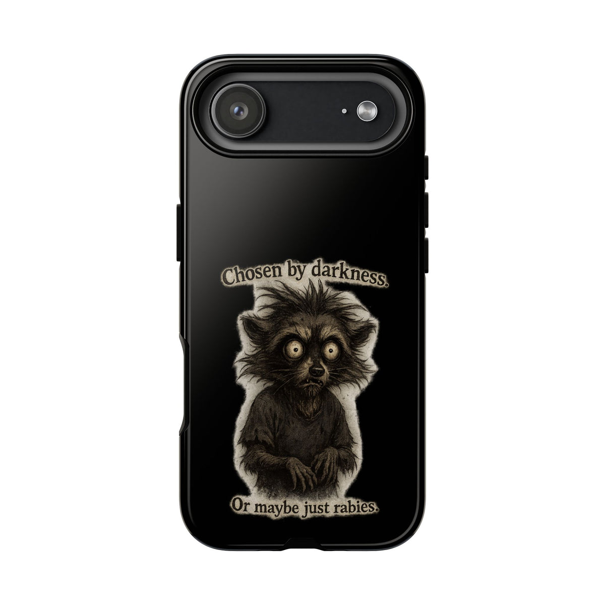 Phone Case - "Chosen by Darkness (Or Maybe Just Rabies)" Cute Creepy Retro Creature Protective Case