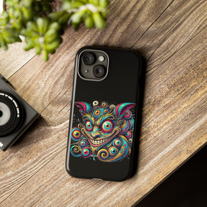 Psychedelic Mischief Phone Case — Colorful Grinning Monster Design