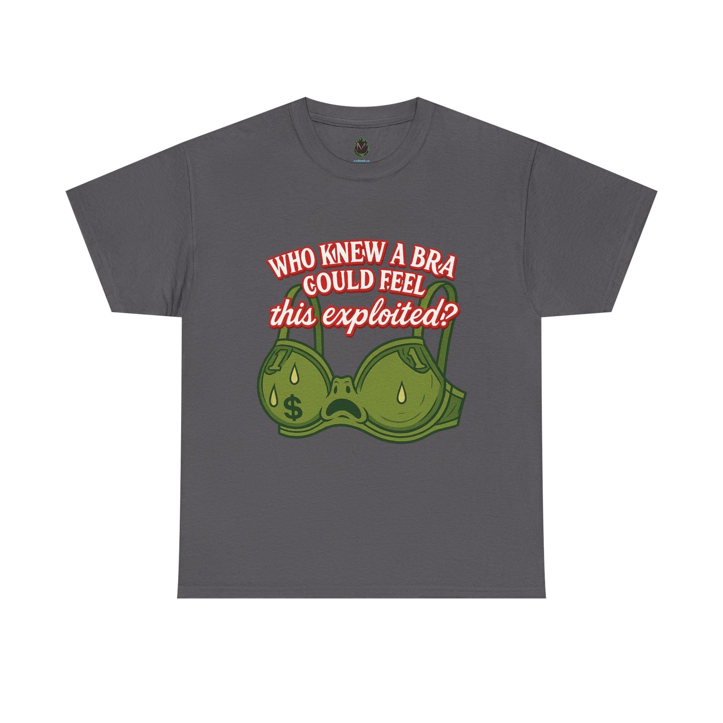 Who Knew a Bra Could Feel This Exploited? – Funny Money Bra Sweat T-Shirt