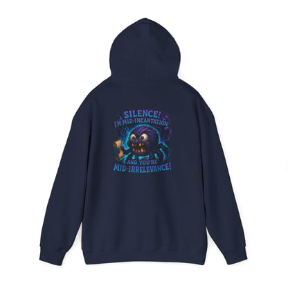 Skull Mage Hoodie — “Silence I’m Mid-Incantation and Mid-Irrelevance!” Graphic Pullover
