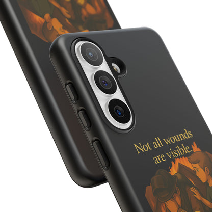 Phone Case — “Not All Wounds Are Visible” Firefighter PTSD Support Design
