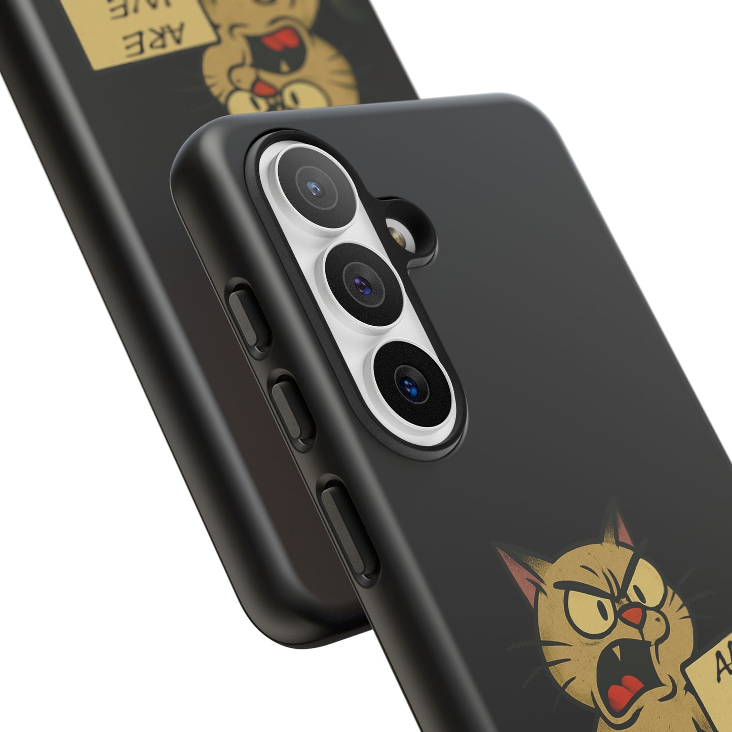 Angry Cat Phone Case — 'Are We Next' Protest Graphic iPhone Case