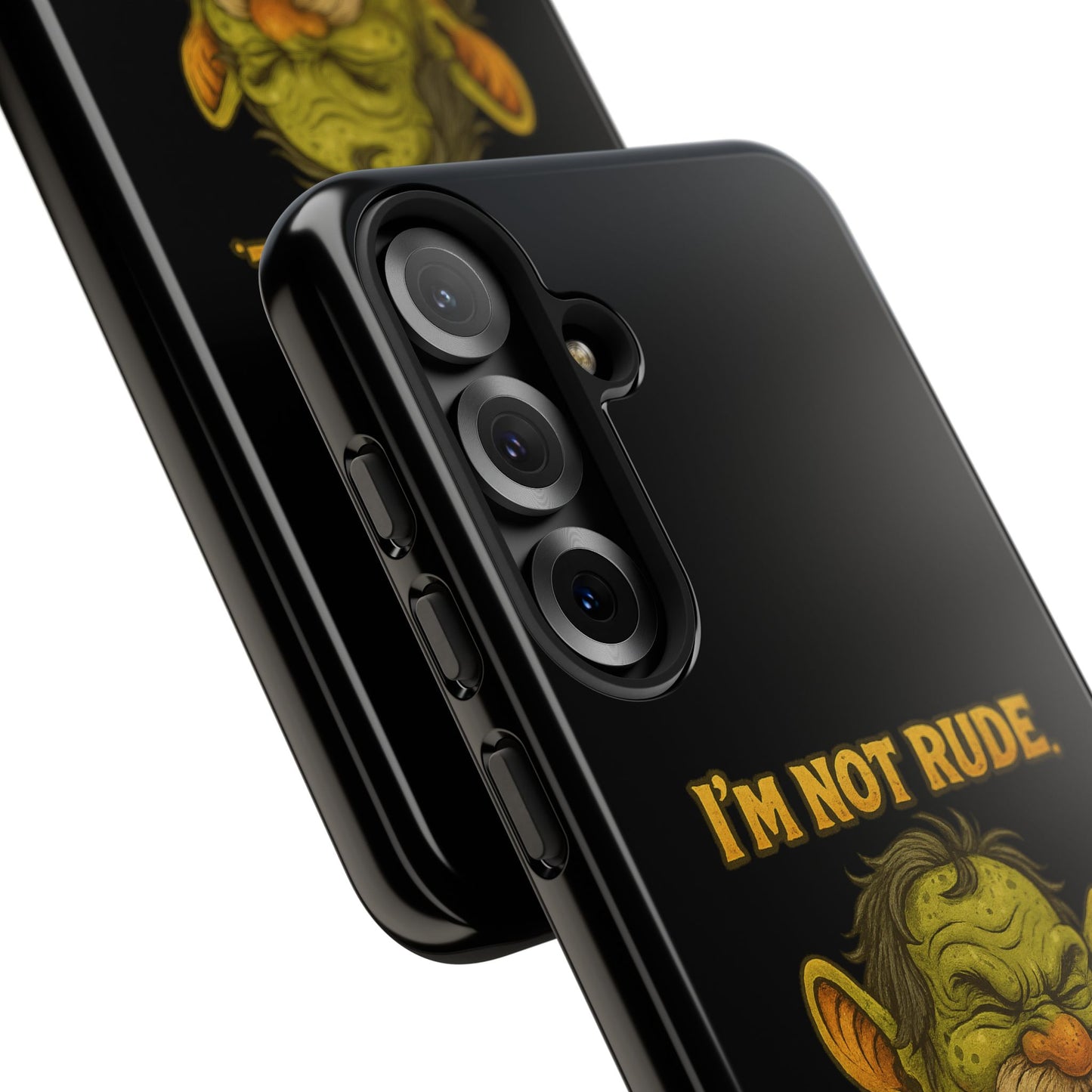 Phone Case – "I'm Not Rude, You're Just Exhausting" Funny Grumpy Troll Protective Cover