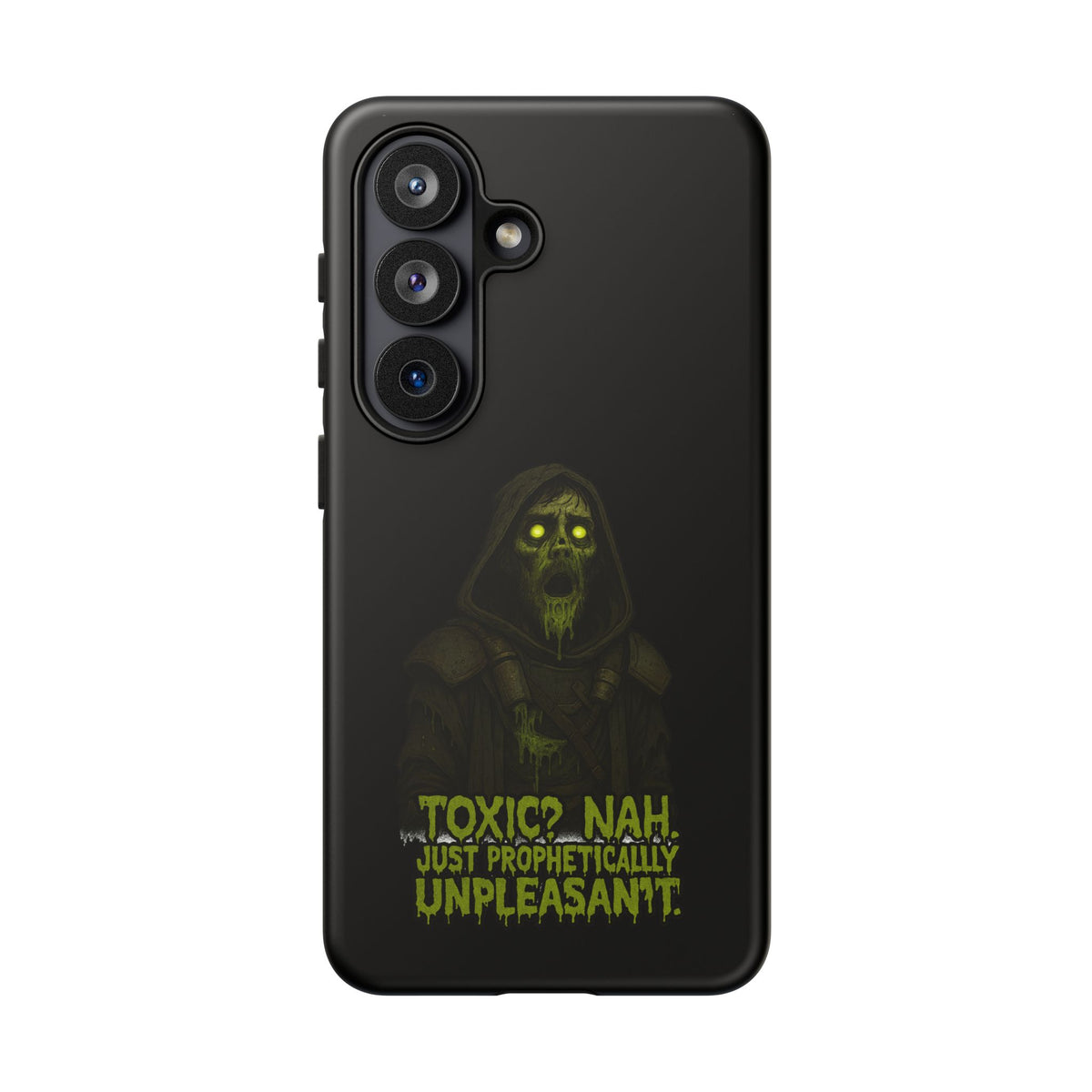 Phone Case — 'Toxic? Nah, Just Prophetically Unpleasant' Neon Grim Reaper Protective Cover