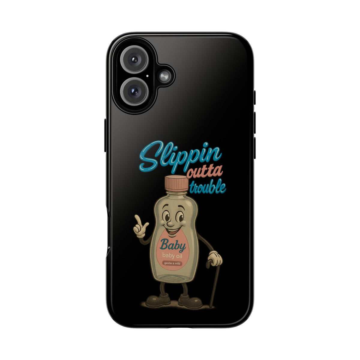 Phone Case — Retro 'Slippin Outta Trouble' Baby Bottle Design