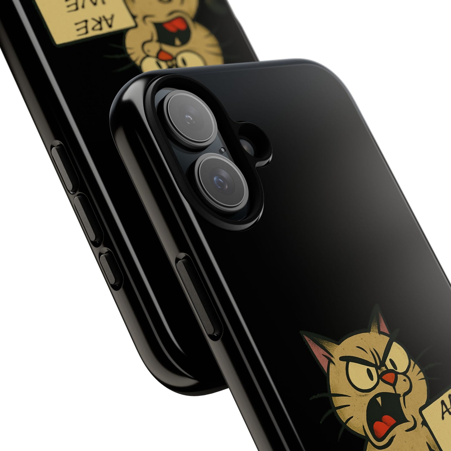 Angry Cat Phone Case — 'Are We Next' Protest Graphic iPhone Case