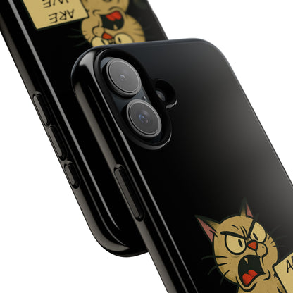 Angry Cat Phone Case — 'Are We Next' Protest Graphic iPhone Case