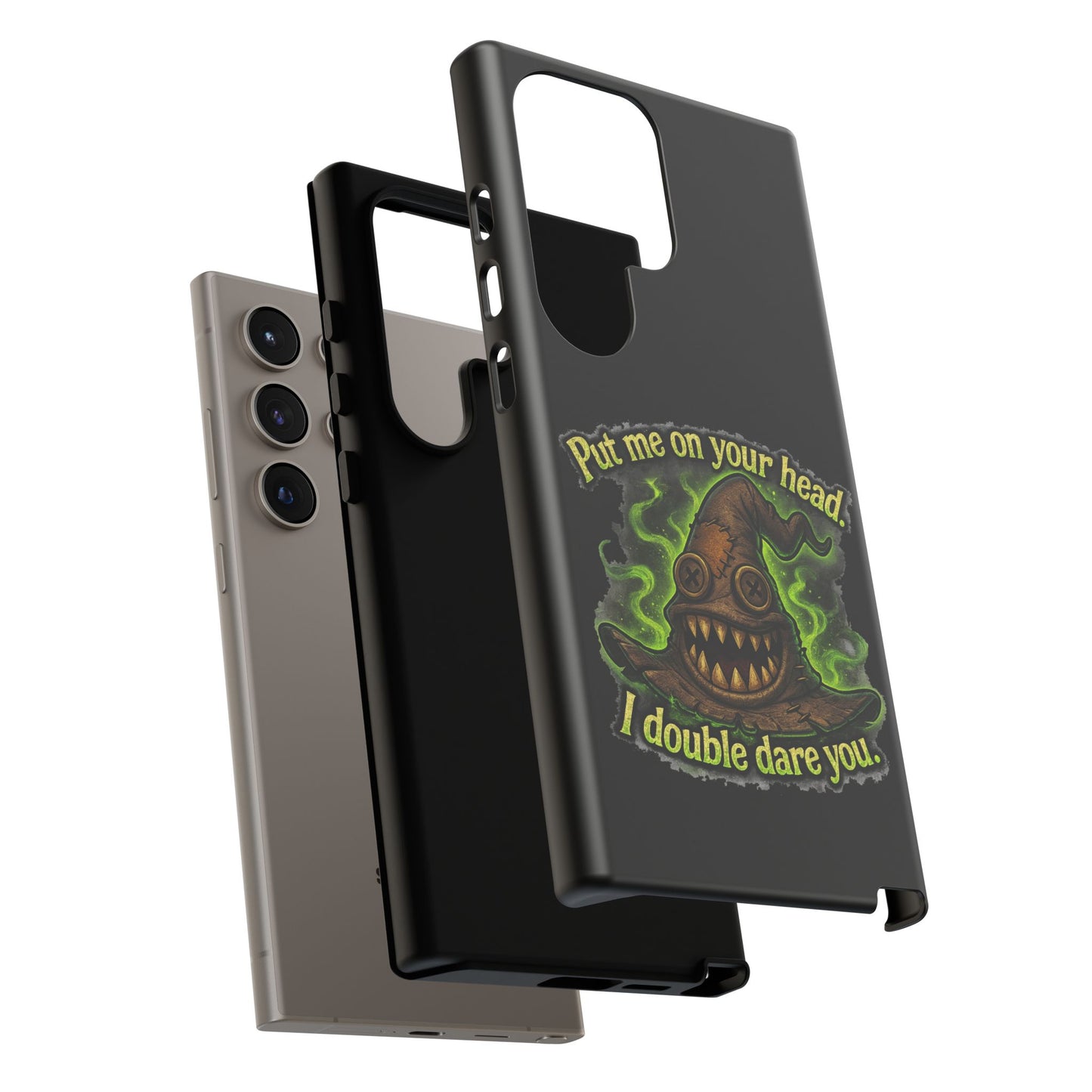 Phone Case — 'Put Me On Your Head, I Double Dare You' Witch Hat Horror Design