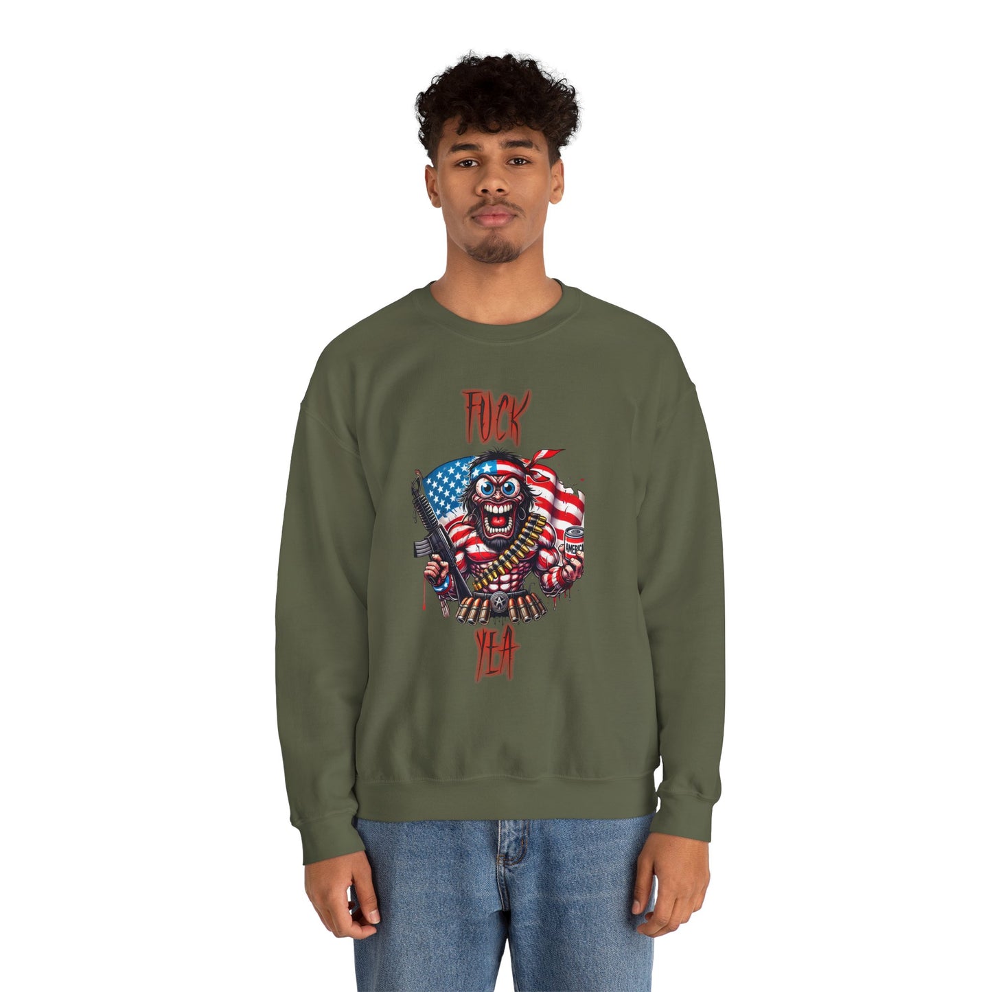 Patriotic Savage "F*** Yea" Crewneck