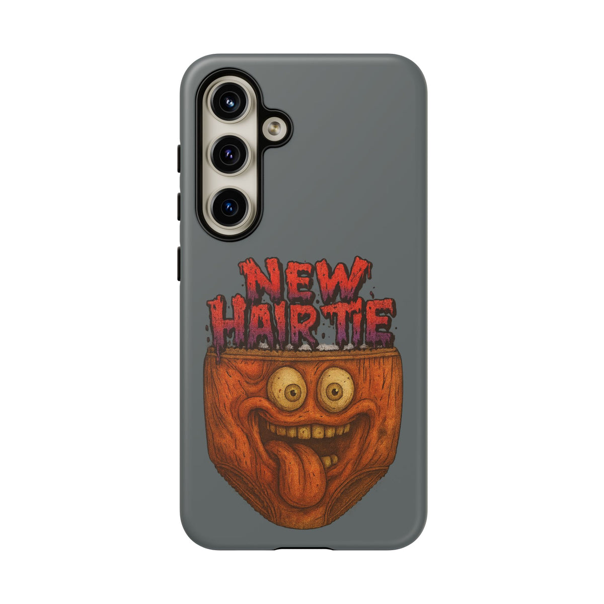 Phone Case — 'New Hairte' Funny Grinning Tongue-Out Monster Design