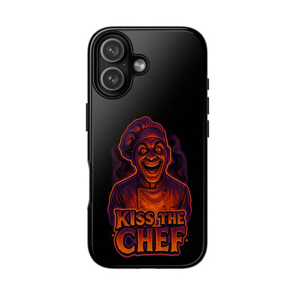 Phone Case — "Kiss the Chef" Neon Horror Chef Design
