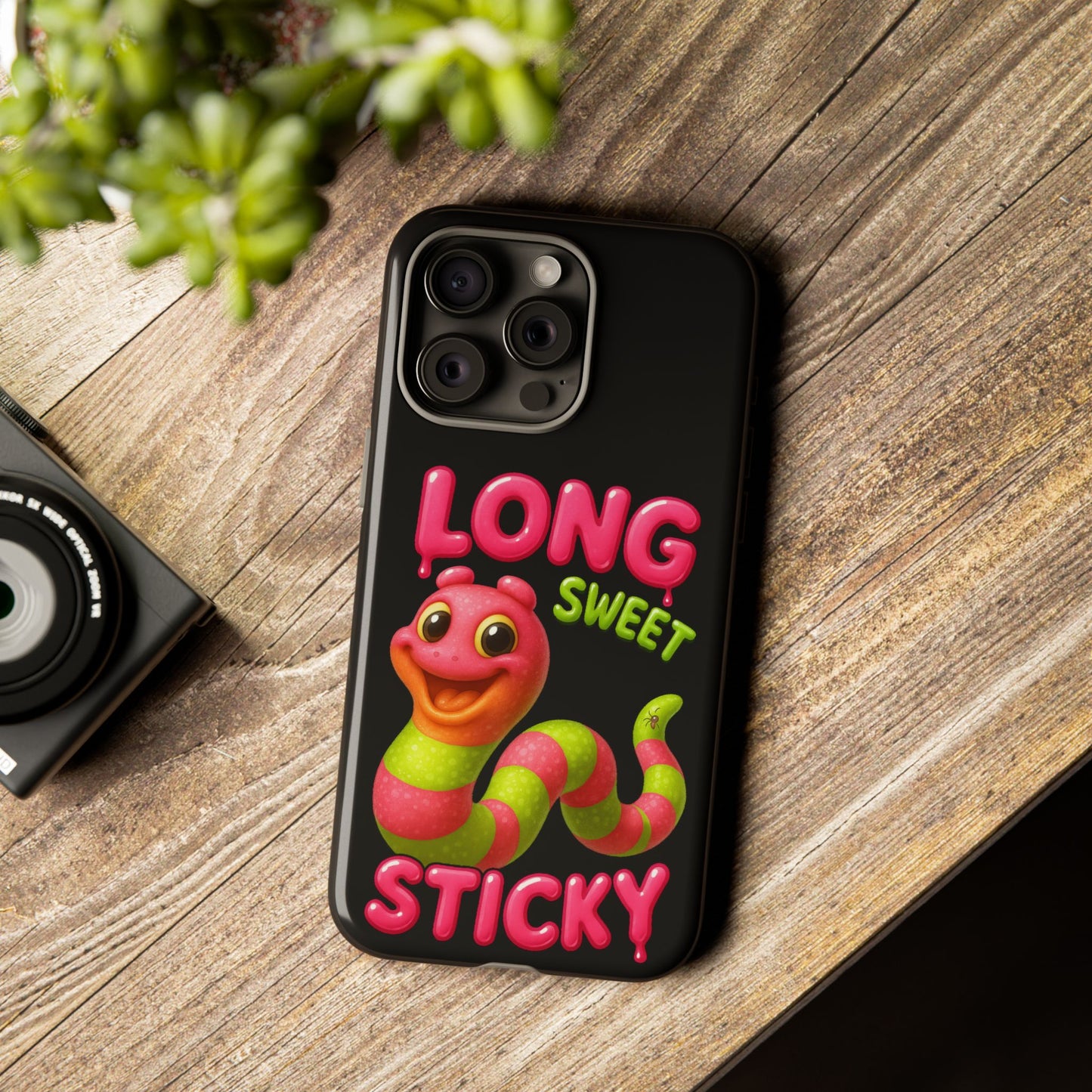 Phone Case — "Long Sweet Sticky" Cute Candy Snake Protective Case