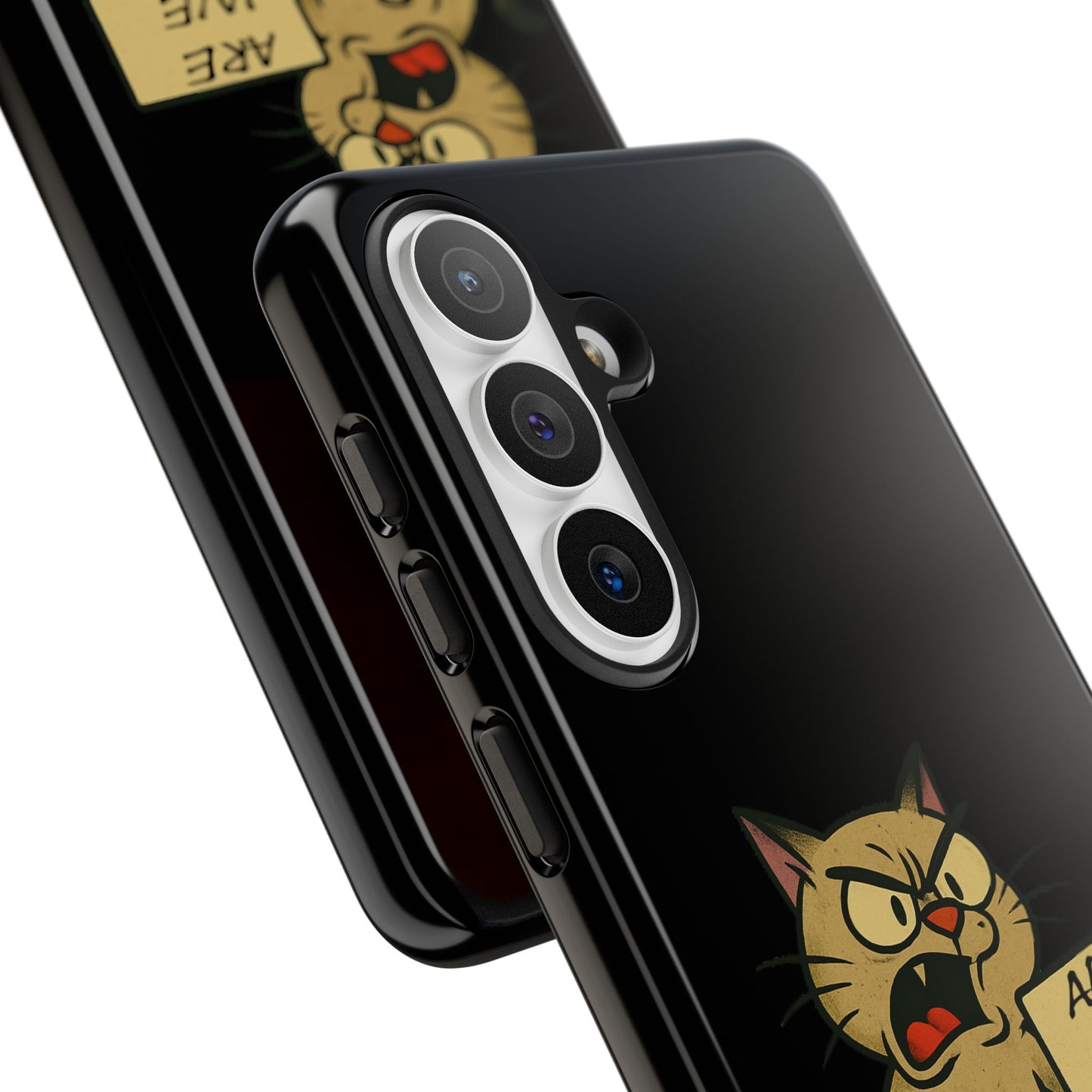 Angry Cat Phone Case — 'Are We Next' Protest Graphic iPhone Case