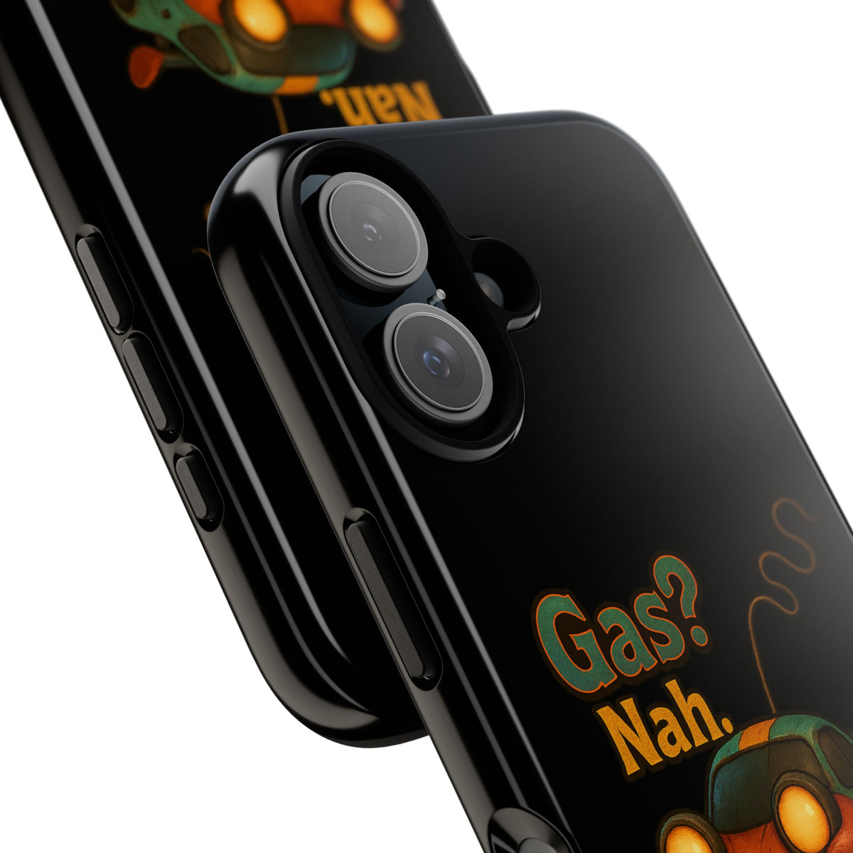 Phone Case — "Gas? Nah. I Run on Bad Far Decisions" Funny Cartoon Car Protective Cover