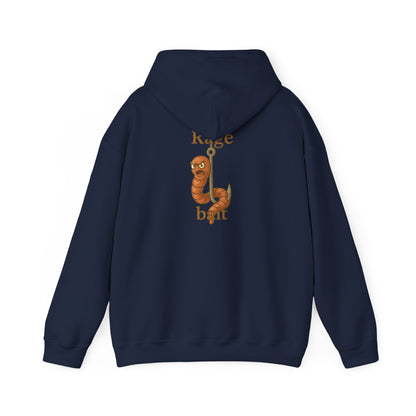 Rage Bait Hoodie — Funny Worm Graphic Hooded Sweatshirt