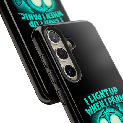 Phone Case — "I Light Up When I Panic" Glow Fish Anxiety Phone Case