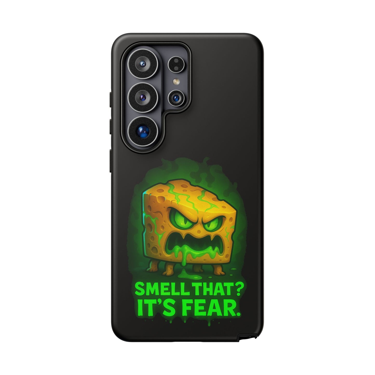 Phone Case — 'Smell That? It's Fear.' Spooky Cheese Monster Protective Case