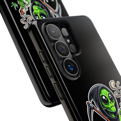 Reaper Alien Phone Case – Cute Grim Reaper Smoking Weed iPhone Case