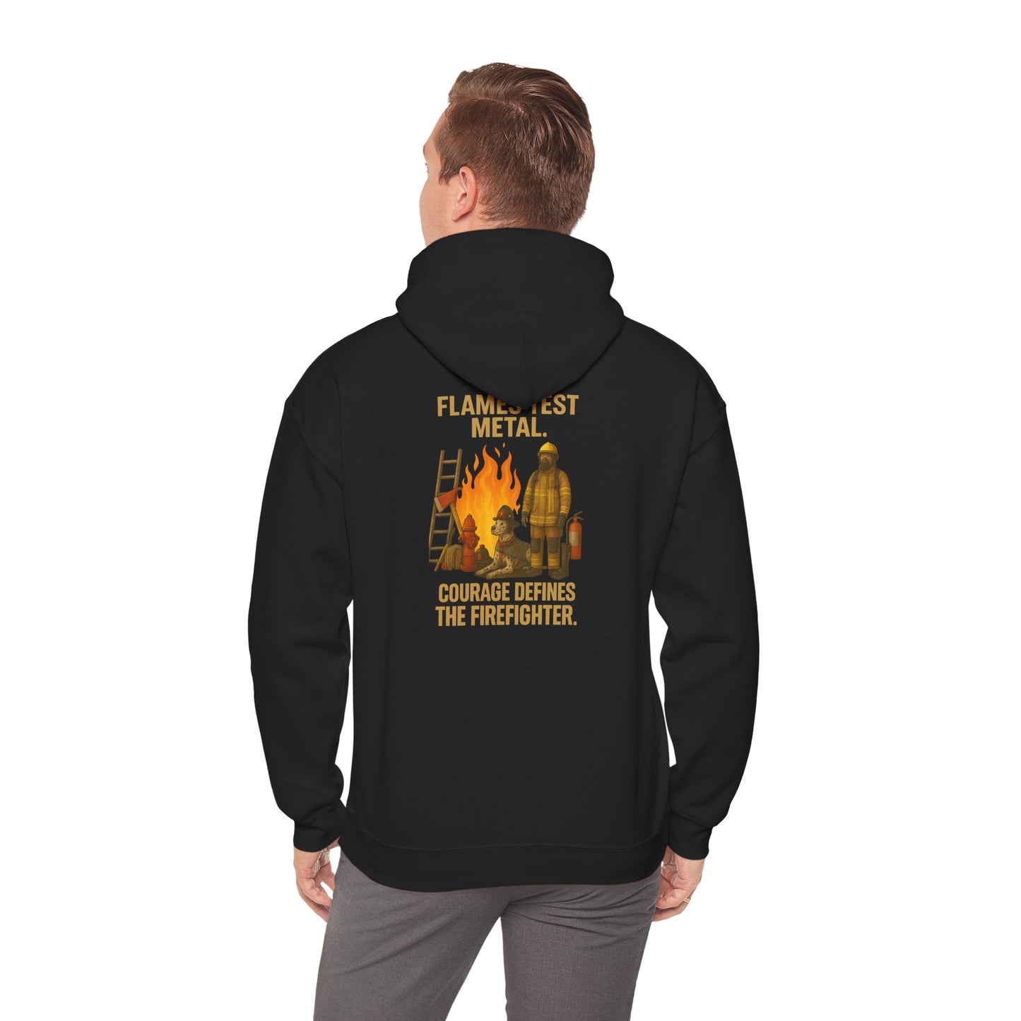 Flames Test Metal Firefighter Hoodie