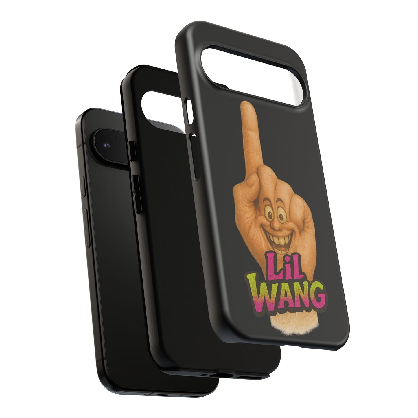 Phone Case — 'Lil Wang' Humorous Middle Finger Character Protective Cover