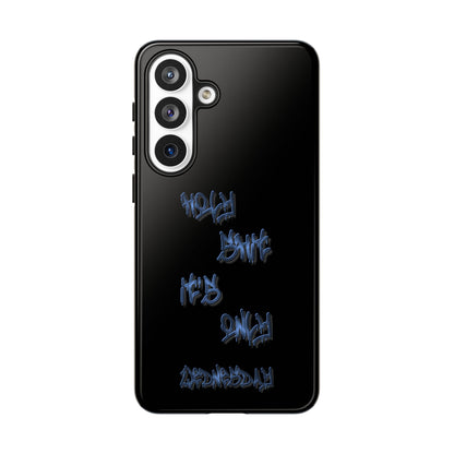 Phone Case — Blue Neon Graffiti "Tough Cases" Protective Cover