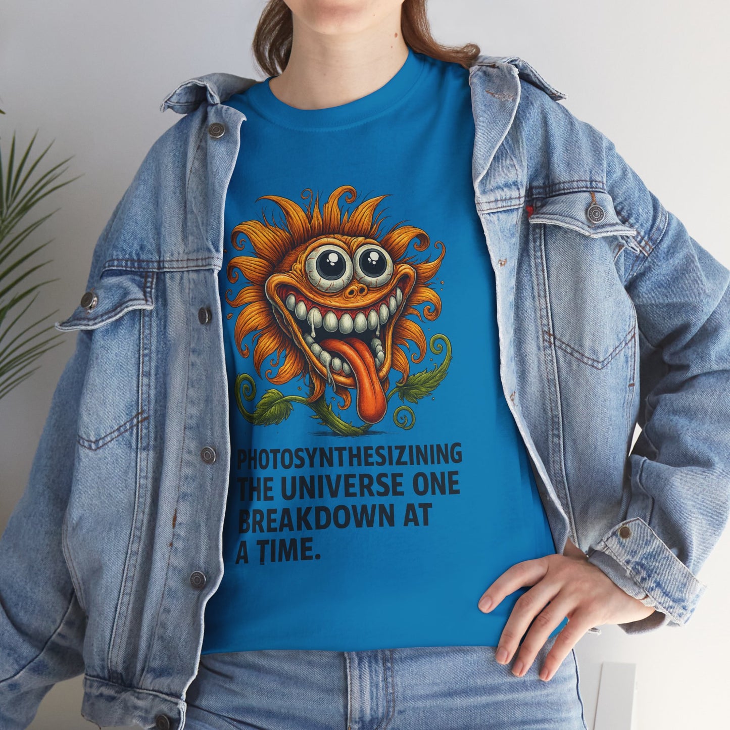 Photosynthesizining the Universe – Funny Sunflower Breakdown T-Shirt