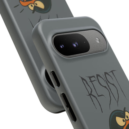 Resist Angry Penguin Phone Case — Protective iPhone Case with Bold Cartoon Design