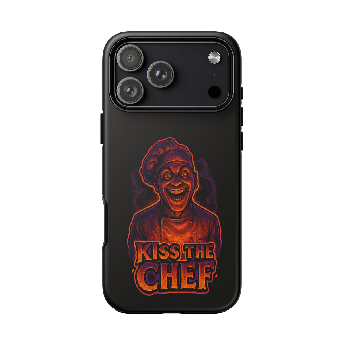 Phone Case — "Kiss the Chef" Neon Horror Chef Design