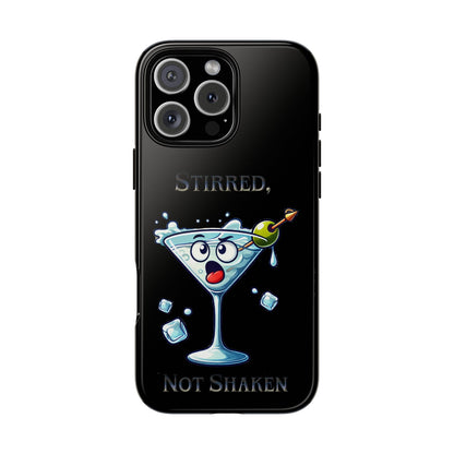 Stirred Not Shaken Phone Case — Funny Martini Cocktail Design