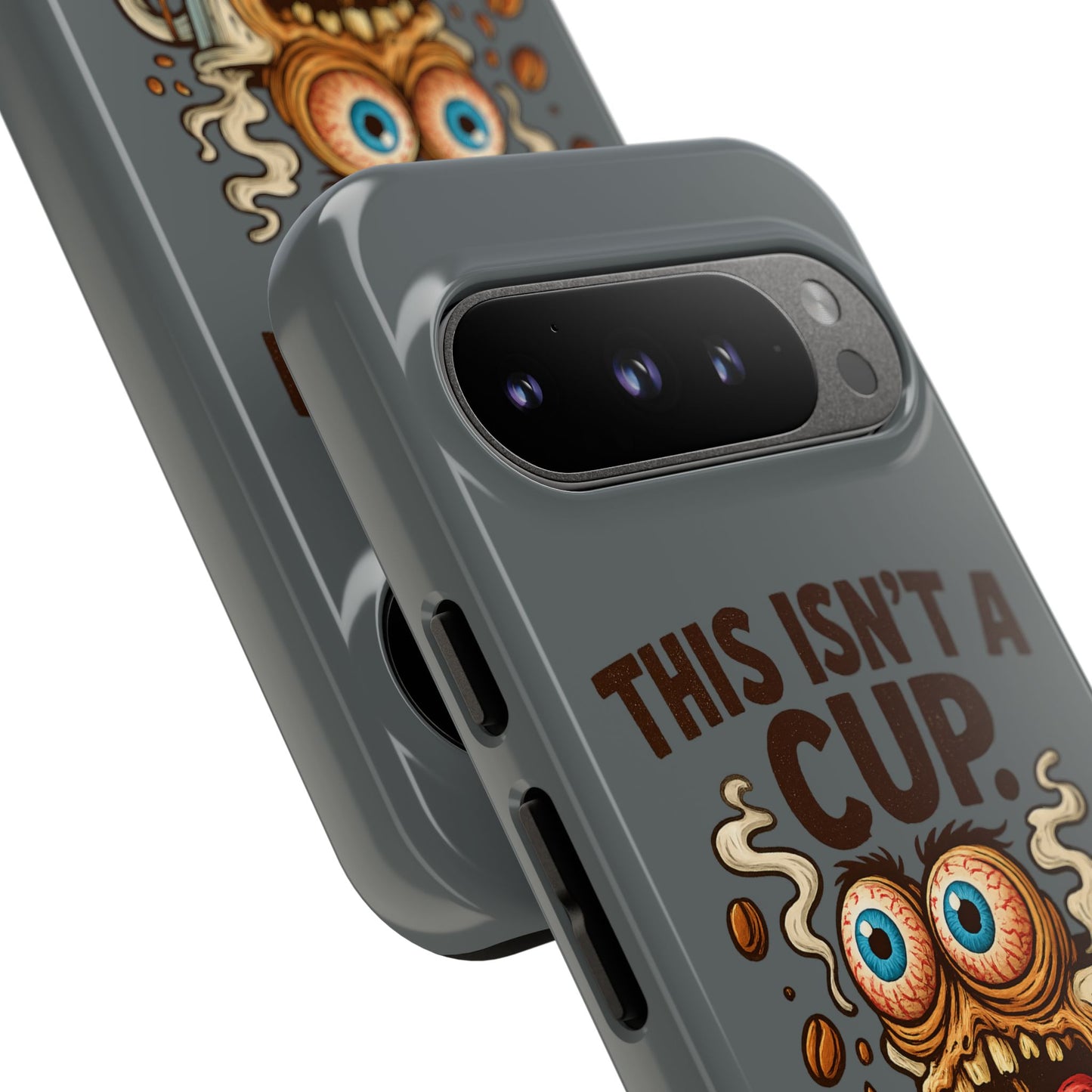 Phone Case — "This Isn't a Cup, It's a Cry for Help" Funny Coffee Monster Design