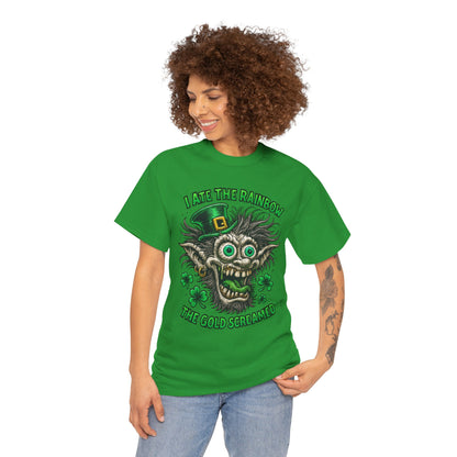 I Ate the Rainbow The Gold Scream'd T-Shirt | Creepy Leprechaun St. Patrick's