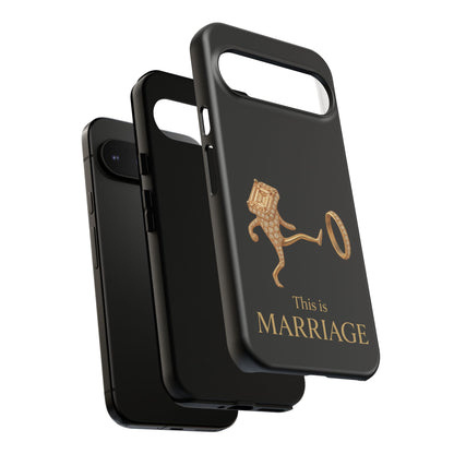 Phone Case - ‘This is Marriage’ Gold Ring Cartoon Design