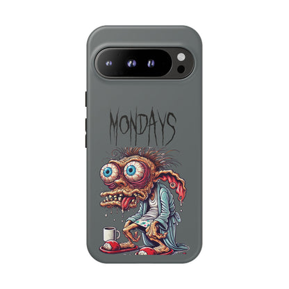 Mondays Zombie Character Phone Case – Funny Groggy Coffee Phone Cover