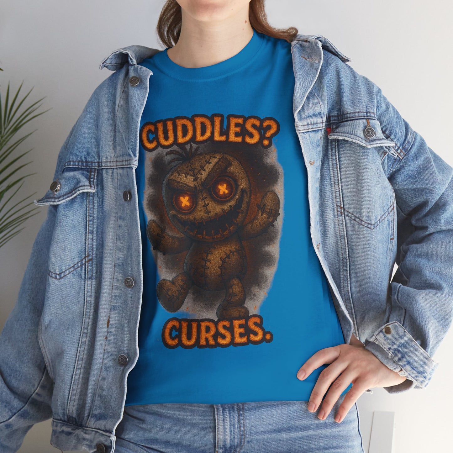 Cuddles? Curses. bear graphic tee | T-Shirt